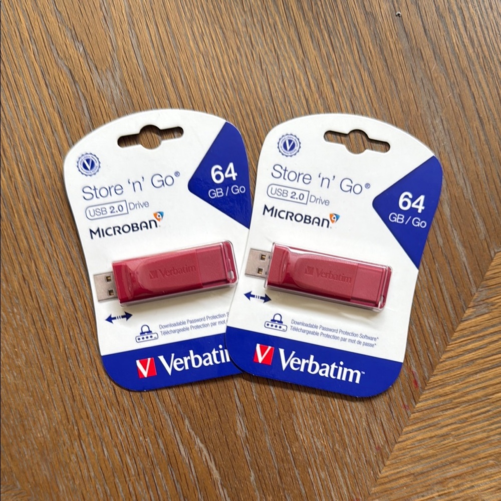 Red USB Flash Drive 64GB External Component
